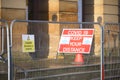 Construction building site Covid-19 health and safety sign Royalty Free Stock Photo