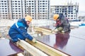 Construction building site workers Royalty Free Stock Photo