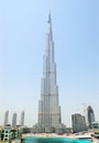 Construction of Burj Dubai skyscraper Royalty Free Stock Photo