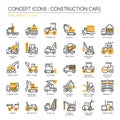 Construction Cars , Pixel Perfect Icons