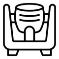 Construction cement mixer icon outline vector. Truck beton