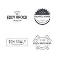 Construction Company Label and Badges. Vector