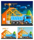 Construction Compositions Set Royalty Free Stock Photo