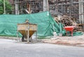 Construction. Concrete mixer container at construction site, se Royalty Free Stock Photo