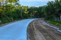 Construction concrete road in thailand