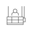 Construction cradle line outline icon