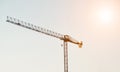 construction craine working in sunny Royalty Free Stock Photo