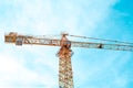 Construction cran and blue sky in sunny day