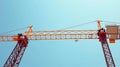 Construction crane against a clear sky Royalty Free Stock Photo