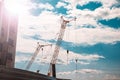 Construction crane against the sky Royalty Free Stock Photo