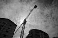 Construction Crane on apartments building site Royalty Free Stock Photo