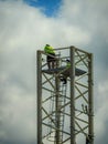 Construction Crane Assembly Skywards