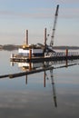 Construction Crane Barge, Steveston Harbor