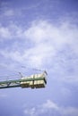 Construction crane with birds Royalty Free Stock Photo