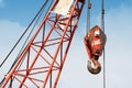 Construction crane With a blue sky background Royalty Free Stock Photo