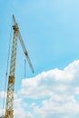 Crane,Construction Tower Crane Against Blue Sky. Royalty Free Stock Photo