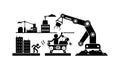 Construction Crane Building Site Vector, vector design Generative AI Royalty Free Stock Photo