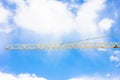 Construction crane construction site build blue sky Royalty Free Stock Photo