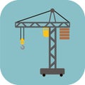 Construction Crane Flat Icon