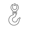 Construction, crane, hook icon. Outline vector graphics Royalty Free Stock Photo