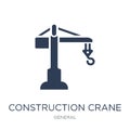 construction crane icon. Trendy flat vector construction crane i