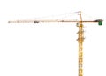 Construction crane isolated white background Royalty Free Stock Photo