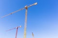 Construction Crane Machines Royalty Free Stock Photo
