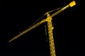 Construction crane by night Royalty Free Stock Photo