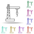 Construction crane outline icon. Elements of Construction in multi color style icons. Simple icon for websites, web design, mobile Royalty Free Stock Photo