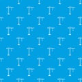 Construction crane pattern seamless blue Royalty Free Stock Photo