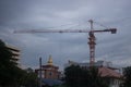 The construction crane on sunset,Thailand