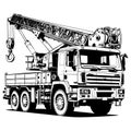 Construction Crane Truck Art Royalty Free Stock Photo
