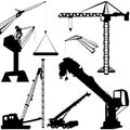 Construction crane vector