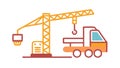 Construction Crane Vector - Building, Development Urban Growth, vector design Generative AI Royalty Free Stock Photo