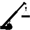 Construction crane vector eps illustration by crafteroks Royalty Free Stock Photo