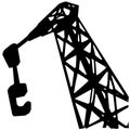 Construction crane vector eps illustration by crafteroks Royalty Free Stock Photo