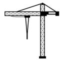 Construction crane vector eps illustration by crafteroks Royalty Free Stock Photo