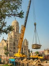 Construction Cranes Working On Underground Mumbai: CSMT, Metro Iii Royalty Free Stock Photo