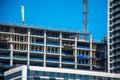 Construction crew working on skyscraper in Downtown Austin Texas Royalty Free Stock Photo