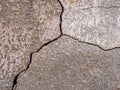 Construction damage in a wall cracks in the concrete Royalty Free Stock Photo