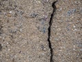Construction damage in a wall cracks in the concrete Royalty Free Stock Photo