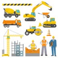 Construction Decorative Icons Set Royalty Free Stock Photo