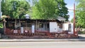 construction demolotion of old diner,