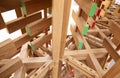 Construction details with teak wood.
