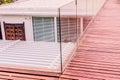 Construction details : Tempered glass balustrades on wooden roof deck