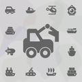 Construction, digger, excavator icon. Simple set of transport icons. One of the collection for websites, web design, mobile app Royalty Free Stock Photo