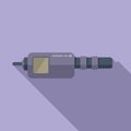 Construction digital micrometer icon flat vector. Scale precise Royalty Free Stock Photo