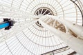 Construction of dome and interior of Khan Shatyr building. Giant marquee 150 m high, large shopping and entertainment mall.