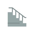 Construction, Down, Home, Stair Flat Color Icon. Vector icon banner Template