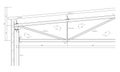 Construction drawing, steel truss